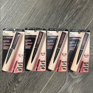NEW 4X Maybelline Total Temptation Mascara #601 blackest black (Firm price )